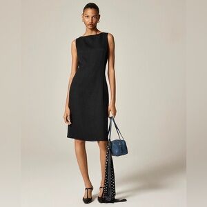 J.Crew Seamed sheath dress in bouclé in black